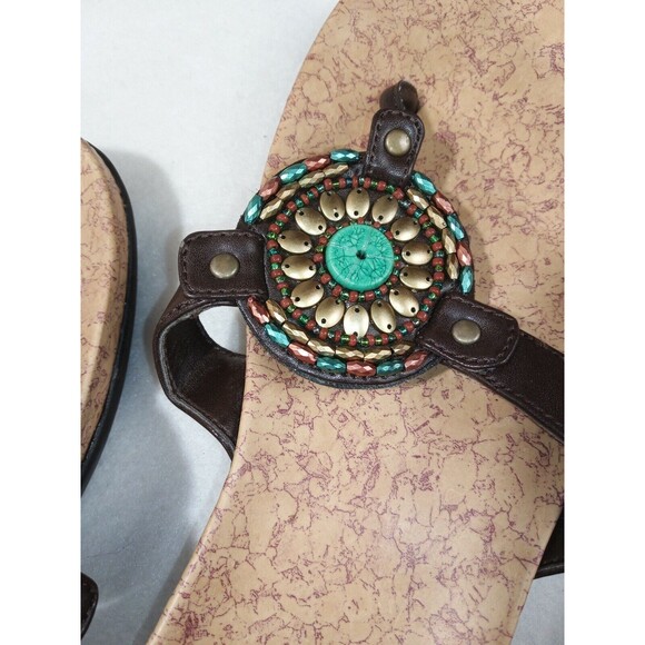 APT.9 Women's brown Thong Toe Summer  Sandals Flip Flops SIZE 6 pre-owned - Picture 5 of 7